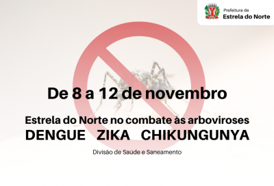 Município realiza campanha de mobilização para prevenção às arboviroses