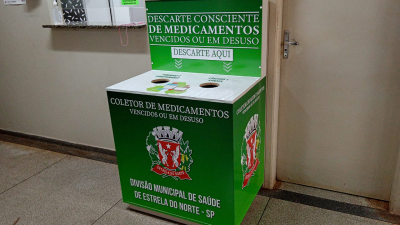 UBS de Estrela do Norte disponibiliza coletor para descarte de medicamentos